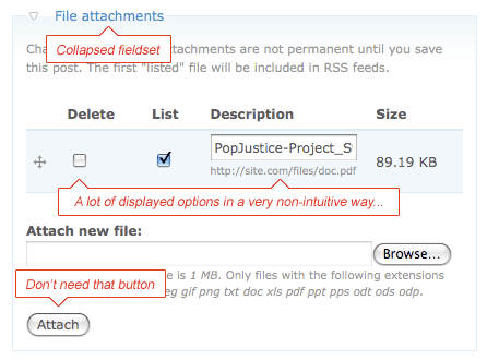 File attachments form issues
